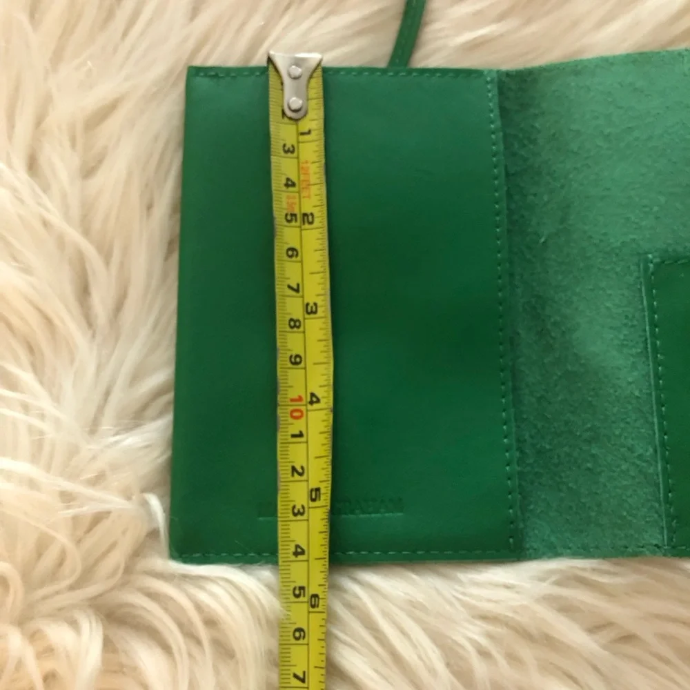 Mark & Graham green leather charger roll up case